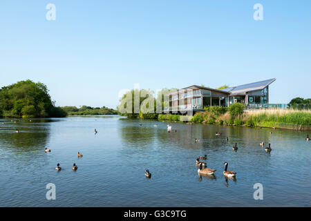 Besucherzentrum im Attenborough Naturreservat in Nottinghamshire, England UK Stockfoto