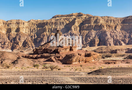 Montieren Sie eine Schraube in Timna Israel Stockfoto