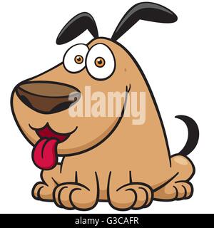 Vektor-Illustration Cartoon Hund Stock Vektor