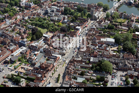 Luftaufnahme des Henley-on-Thames, Oxfordshire, Vereinigtes Königreich Stockfoto