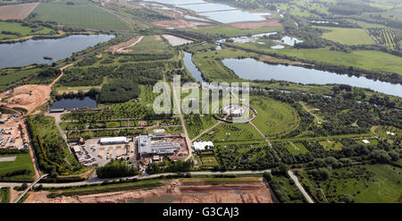 Luftaufnahme des National Memorial Arboretum in Staffordshire, UK Stockfoto