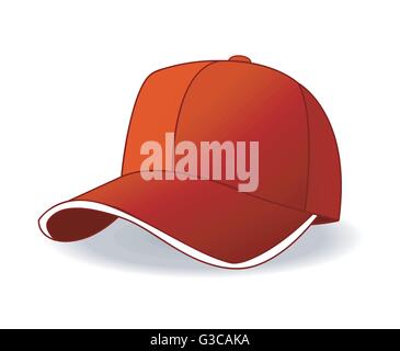 Baseball-Kappe-Vektor-Illustration auf weiß Stock Vektor