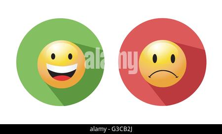 Smiley faces Symbole. Vektor-Illustration. Stock Vektor