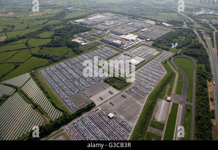 Luftaufnahme von Toyota Motor Manufacturing Automobilfabrik tragen Derby, UK