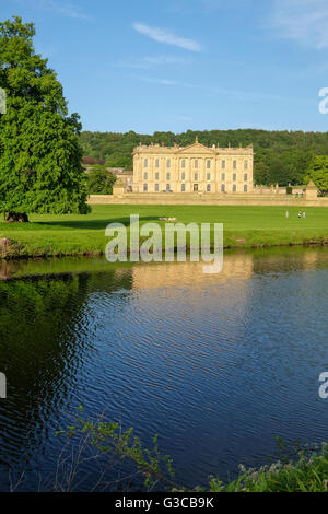 Chatsworth Haus derbyshire Stockfoto