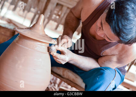 Töpferei Dorf von Ban Tchan, neben Luang Prabang Laos Stockfoto