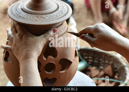 Töpferei Dorf von Ban Tchan, neben Luang Prabang Laos Stockfoto