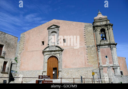 Saint Giuliano Kirche, Sankt Giuliano Square in Erice, Trapani, Sizilien, Italien, Europa Stockfoto