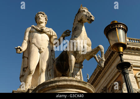 Statue auf dem Capitol Platz, Piazza del Campidoglio, Rom, Latium, Italien Stockfoto