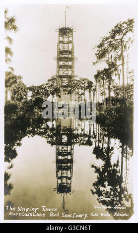 Bau des Singing Tower, Lake Wales, Florida, USA Stockfoto