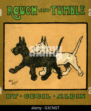 Bucheinband-Design von Cecil Aldin, Rough and Tumble Stockfoto