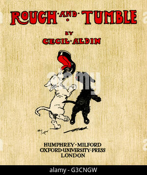 Titelseitendesign von Cecil Aldin, Rough and Tumble Stockfoto