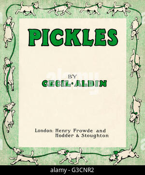 Titelseitendesign von Cecil Aldin, Pickles Stockfoto