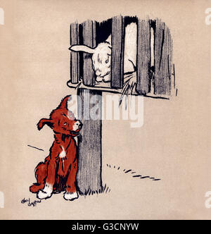 Illustration von Cecil Aldin, dem roten Hundebuch Stockfoto