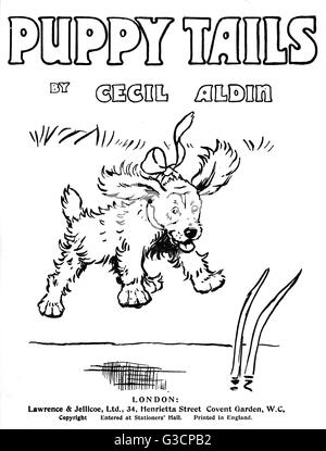 Titelseitendesign von Cecil Aldin, Hündchenschwänze Stockfoto