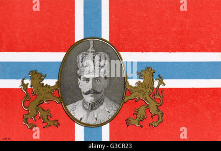 Die Krönung von König Haakon VII. (1872-1957) von Norwegen im Jahre 1905.     Datum: 1905 Stockfoto