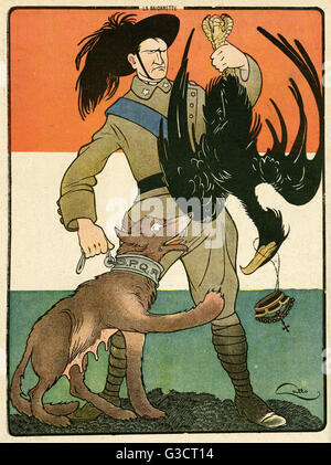 Cartoon, auf dem Isonzo, WW1 Stockfoto