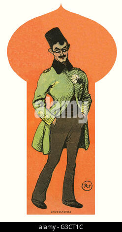 Cartoon, Enfer-Pacha, WW1 Stockfoto