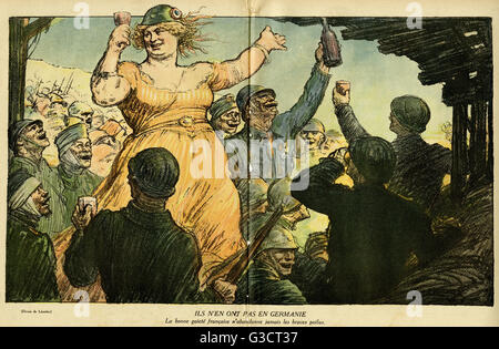 Cartoon, in Deutschland gibt es keine, WW1 Stockfoto