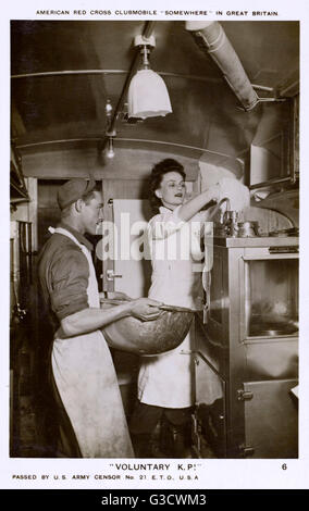 American Red Cross Clubmobil - Großbritannien - WW2 Stockfoto