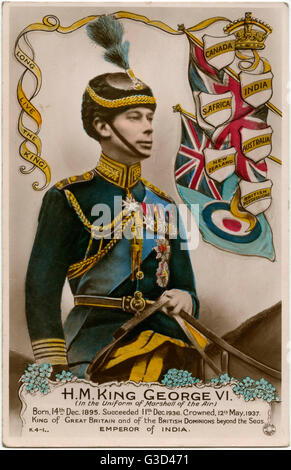 König George VI (1895-1952) in der Uniform eines Marshall der Luft.     Datum: ca. 1937 Stockfoto