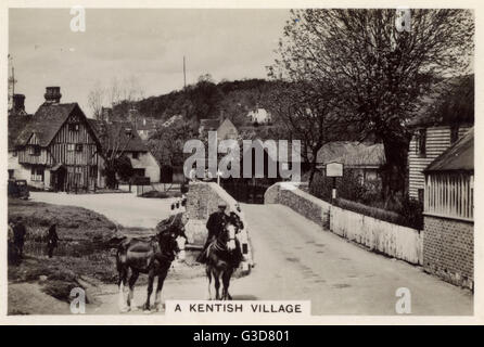 Britische Landschaft - die Brücke in Eynsford, Kent Stockfoto