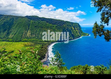 Waipio Valley Lookout Big Island Hawaii USA Stockfoto