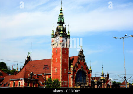 Gdansk Glowny Bahnhof Polen Stockfoto