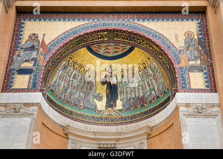 Italien, Rom, Lateran, Leonisches Triclinium der Südseite des Gebäudes der Kirche SS. Salvatore della Scala Santa Stockfoto