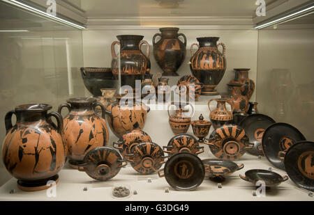 Italien, Rom, Museo Nazionale Etrusco di Villa Giulia, Griechische Vasen Stockfoto