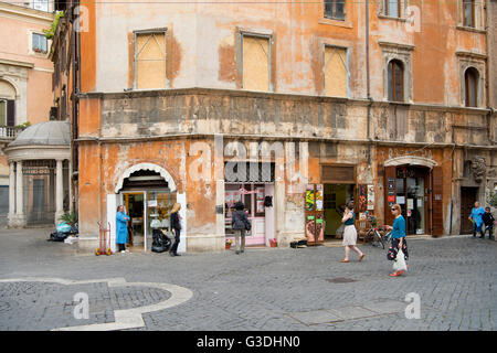 Italien, Rom, Via del Portico d'Ottavia Im Morgenrock Ghetto, jüdischen Bäckerei Boccione Stockfoto