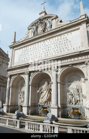 Italien, Rom, Piazza San Bernardo Auf Dem Quirinal, Mosesbrunnen (Fontana Acqua Felice Oder Fontana del Mosè), Ein barocker Stockfoto