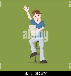 Vector Illustration sprechenden Jüngling. Stock Vektor