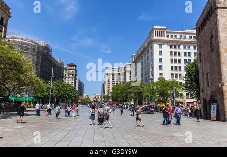 Avenida De La Catedral, Barcelona, Spanien. Stockfoto