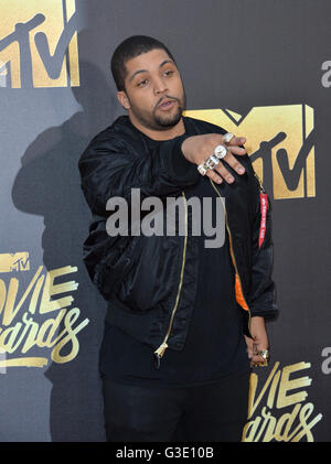 BURBANK, CA. 9. April 2016: O' Shea Jackson Jr. bei den 2016 vergibt MTV Movie bei Warner Bros Studios. NUR ZUR REDAKTIONELLEN VERWENDUNG. © Jaguar Stockfoto