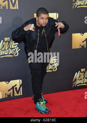 BURBANK, CA. 9. April 2016: O' Shea Jackson Jr. bei den 2016 vergibt MTV Movie bei Warner Bros Studios. NUR ZUR REDAKTIONELLEN VERWENDUNG. © Jaguar Stockfoto