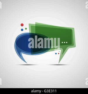 Social-Media-Konzept der Kommunikation. Blog-Design. Vektor-Illustration von abstrakten Sprechblasen für Ihr design Stock Vektor