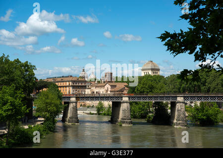 Italien, Rom, Ponte Palatino (Auch Ponte Inglese) Über Den Tiber Stockfoto