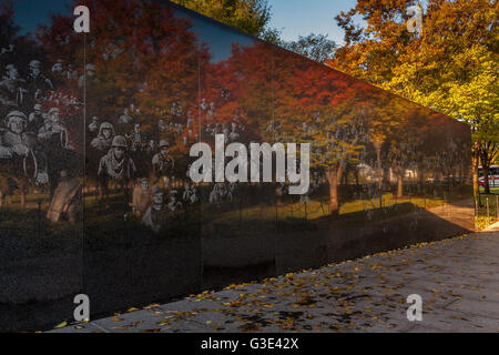 Korean War Veterans Memorial, National Mall, Washington DC, USA Stockfoto