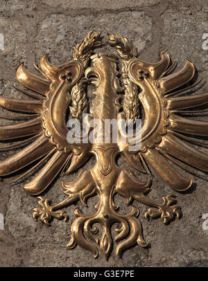 Österreich, Tirol, Innsbruck, Goldener Adler, Restaurant Zeichen, Stockfoto