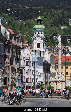 Österreich, Tirol, Innsbruck, Maria-Theresien-Str., Menschen, St. Annes Spalte, Stockfoto