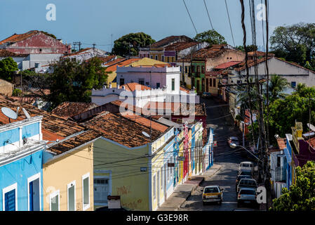 Steile Straße, Olinda, Pernambuco, Brasilien Stockfoto