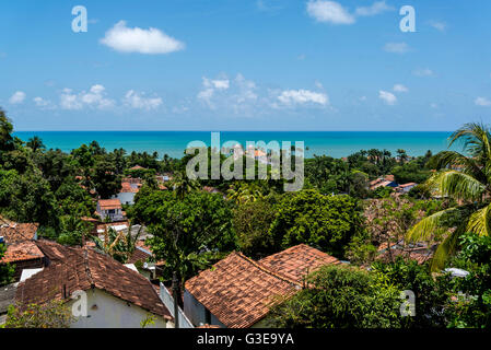 Blick auf die Stadt und das Meer, Olinda, Pernambuco, Brasilien Stockfoto