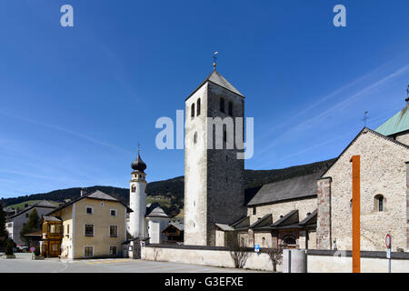 St. Michaels Kirche, Kirche, Stiftskirche, Italien, Bozen (Südtirol), Südtirol, Alto Adige, Innichen (San Candido) Stockfoto