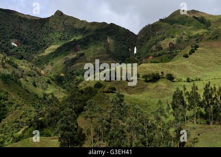 Wasserfall "Chorro Blanco" in Sapalache "Las Huaringas" - HUANCABAMBA... Abteilung von Piura. Peru Stockfoto