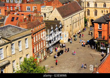 Castle Hill Platz, Lincoln, Lincolnshire, England Stockfoto