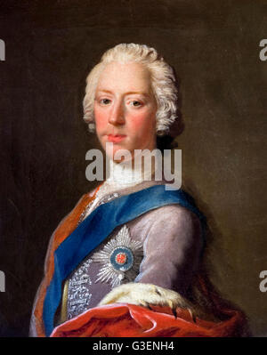 Bonnie Prince Charlie Porträt. Prinz Charles Edward Stuart (1720-1788), Gemälde von Allan Ramsay, Öl auf Leinwand, c.1745. Stockfoto