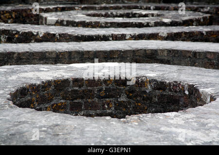 Achteckige Wassertanks Charles Fort Sommer Bucht, Kinsale Hafen, County Cork, Irland Stockfoto