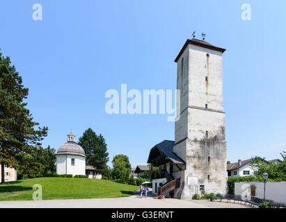 Stille Nacht Kapelle, Wasserturm, Österreich, Salzburg, Flachgau, Oberndorf Bei Salzburg Stockfoto