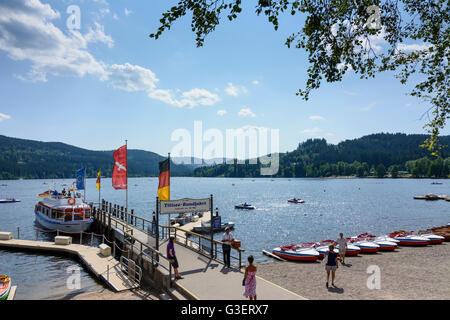 See-Titisee, Hafenanlagen, Boote, Deutschland, Baden-Württemberg, Schwarzwald, Schwarzwald, Titisee-Neustadt Stockfoto